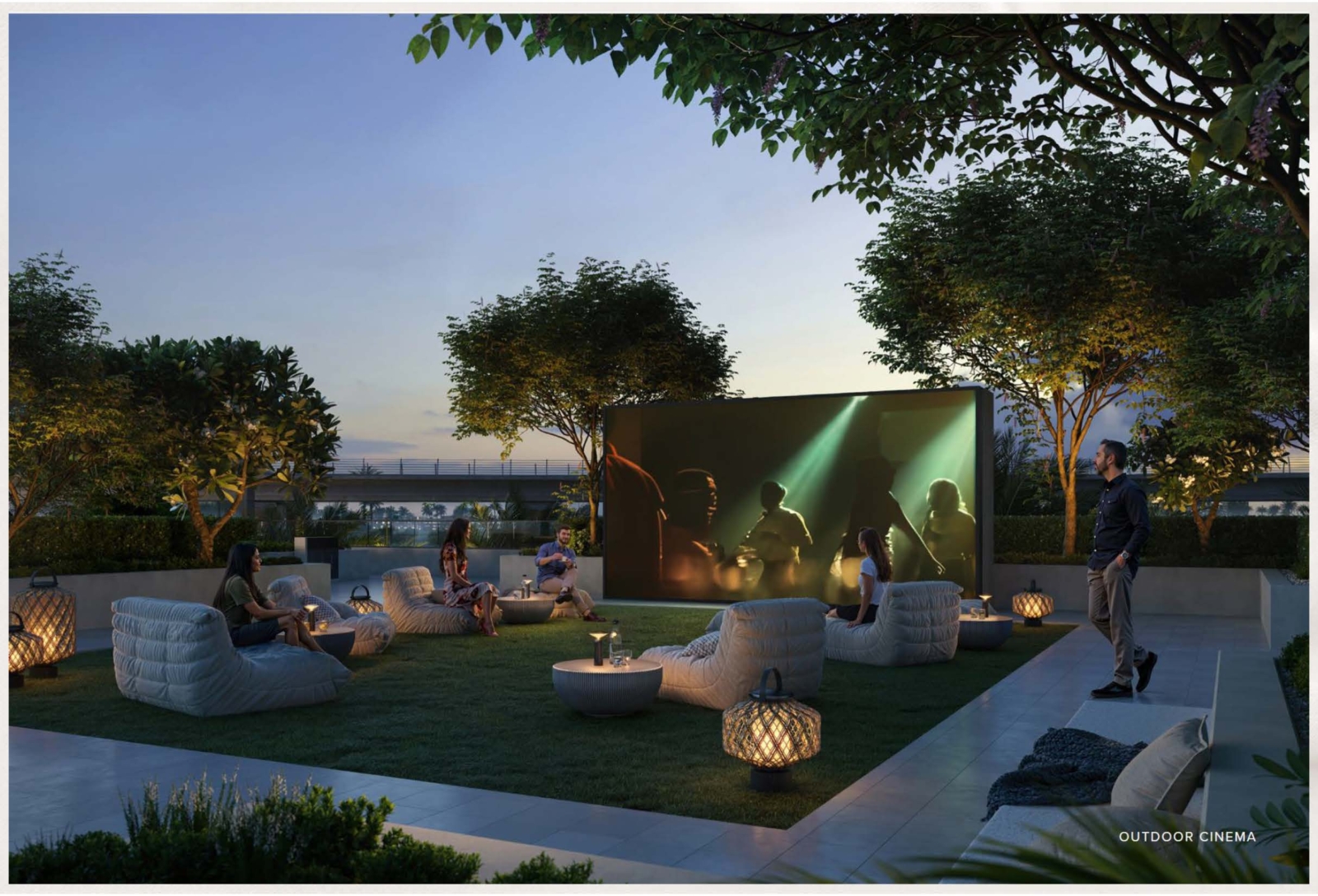 Rooftop outdoor cinema for residents (render: Lyvia by Palace, Emaar).