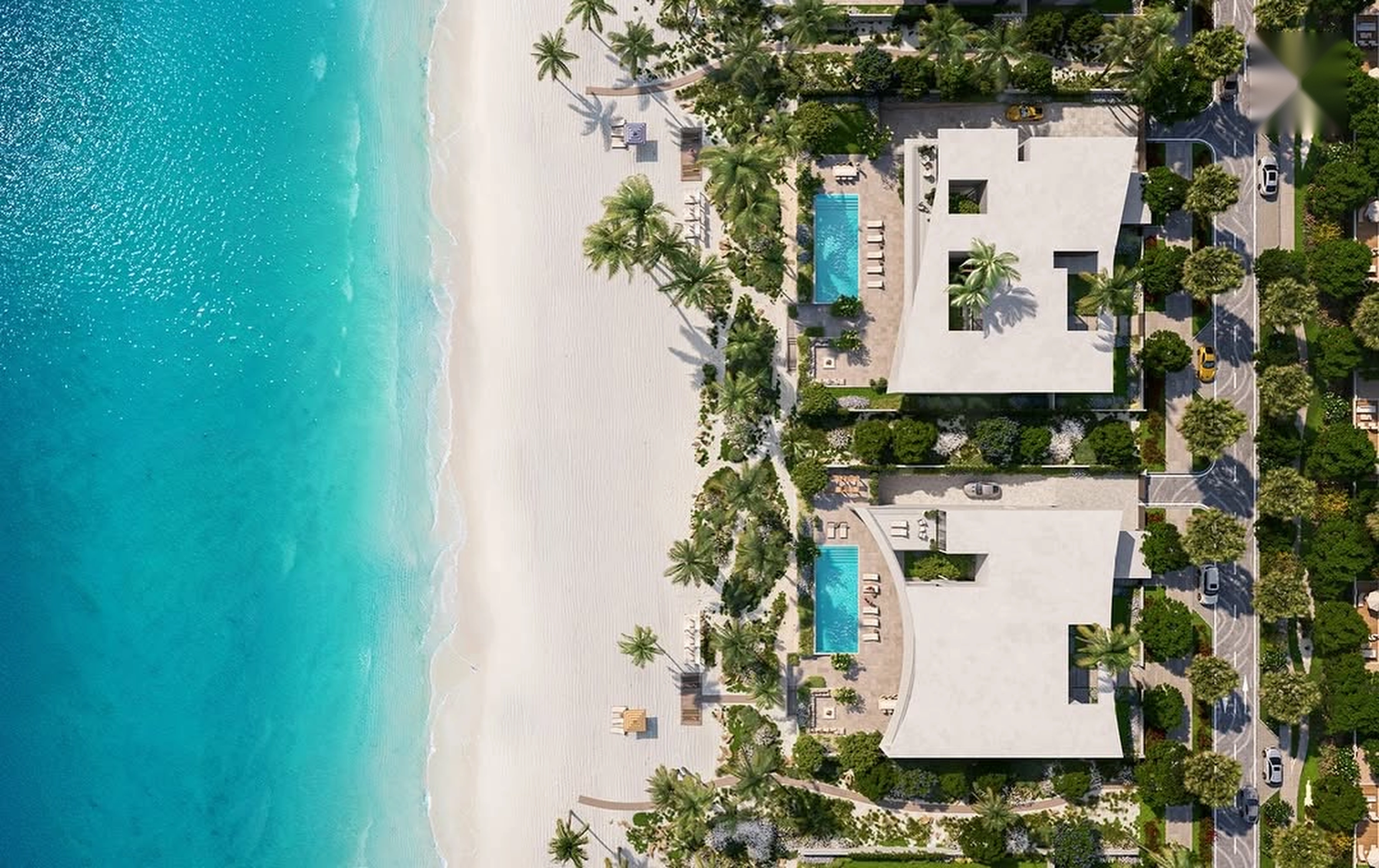 Marsa Al Saadiyat masterplan Abu Dhabi — aerial view