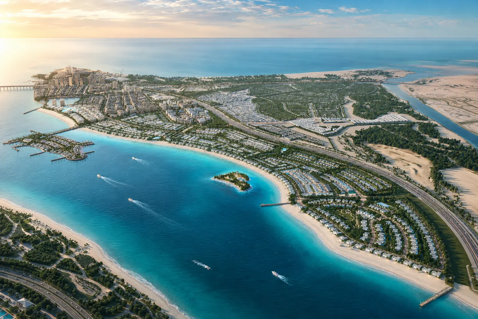 Marsa Al Saadiyat marina and waterfront Abu Dhabi