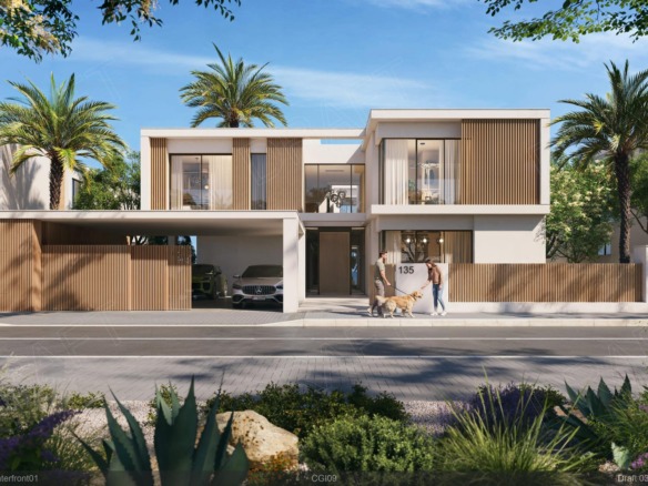 Waterfront villa with private canal pontoon at Yas Riva Reserve, Yas Island