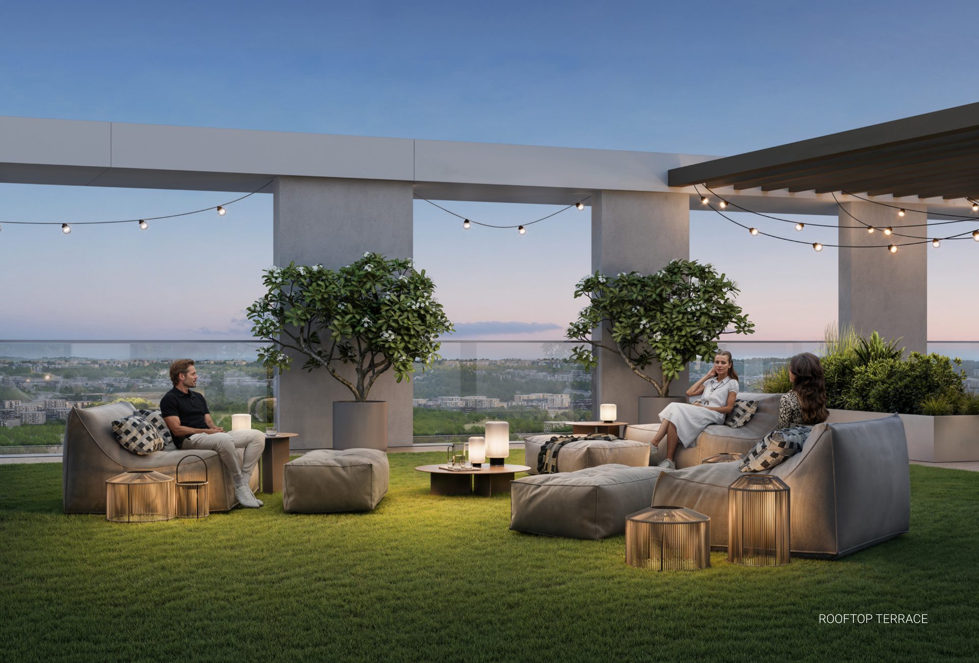 Rooftop terrace for residents (render: Palace Residences Hillside, Emaar).