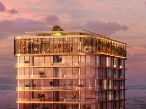 Isla Private Residences at sunset, Dubai Islands
