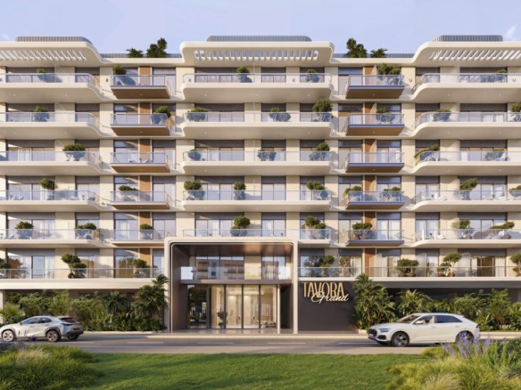 Exterior view of Tavora Grand at Warsan 4 by JHK Heights Development, Warsan 4, Dubai