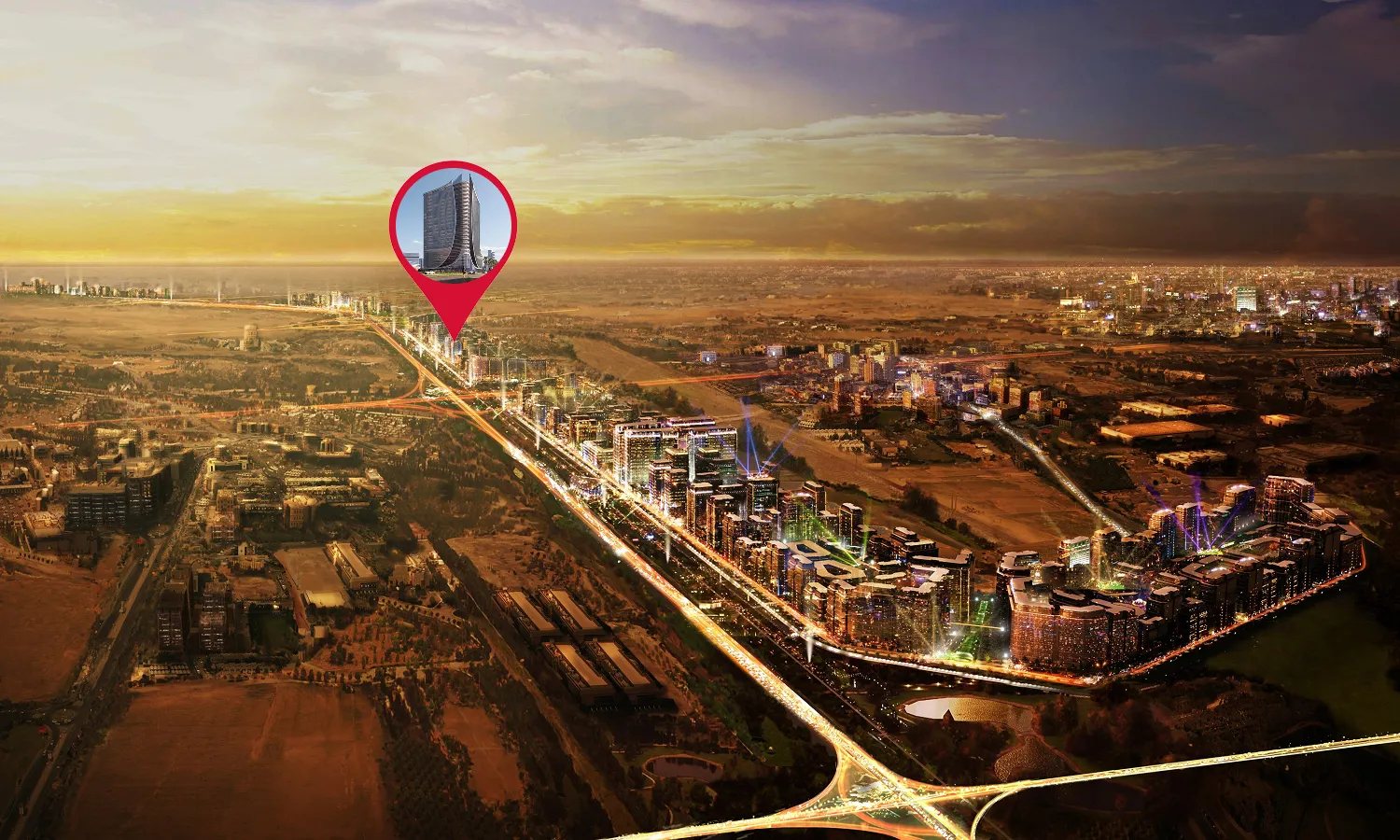 Samana Business Hub, Jebel Ali: location aerial in Jebel Ali