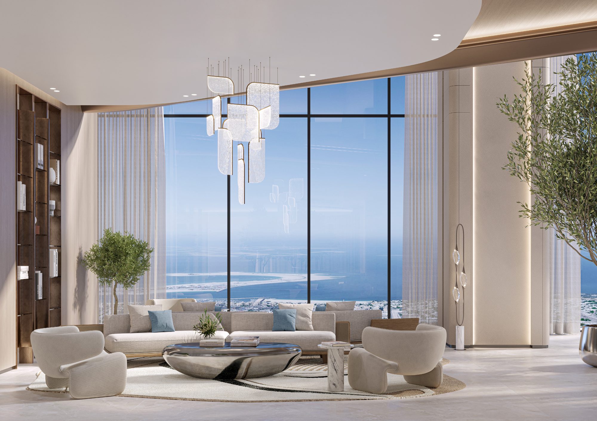 Co-working lounge with sea views at Berkeley Tower (render)