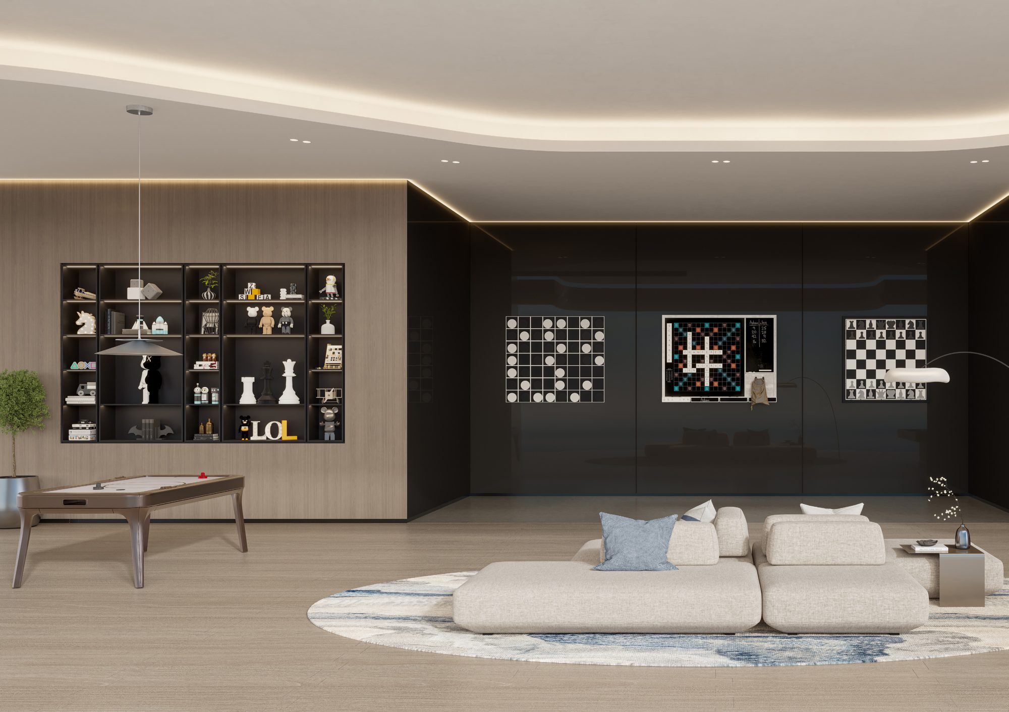 Games room for office tenants at Berkeley Tower (render)